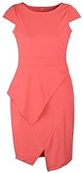 Petite  Peplum Sleeveless  Dress With Ruffles