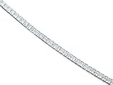 Jewelry : Full of Sparkle Princess Cut White CZ Gemstone Tennis Bracelet in Sterling Silver