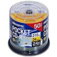 Memorex 210 MB 24x Pocket CD-R Mini-Discs (50-Pack Spindle)