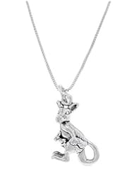 Sterling Silver One Sided Kangaroo with Joey Necklace