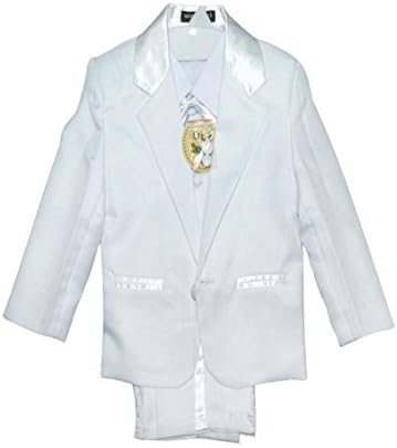 Baby Leonardo Little Boys' Little Tuxedo Suit White 9-12M