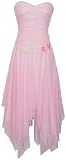 Fairy Strapless Prom Holiday Party Cocktail Dress Bridesmaid Gown, 2X, Pink