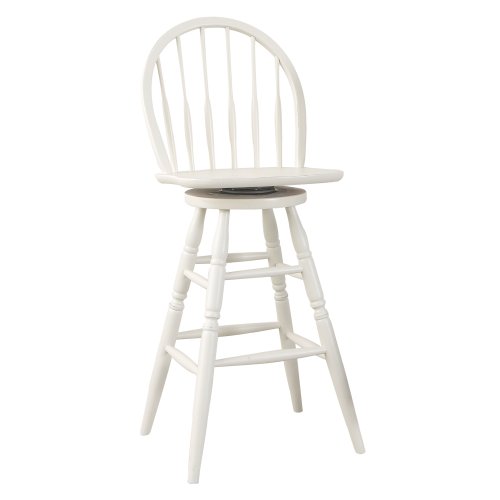 Carolina Classic 24  Swivel Windsor Counter Stool, Antique Ivory