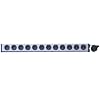 Ehmann 100007 Universal Steckdosenleiste 12-fach, silber-schwarz