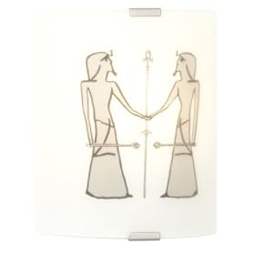 Eglo 83127A Grafik, Nickel Frosted Opal, 1-Light Wall Ceiling Light Fixture by Eglo