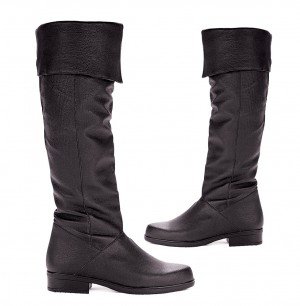 125-ZOLA, 1 Heel Pig Leather Knee High Men's Medieval Renaissance Boots by Ellie Shoes