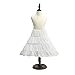 MicBridal® Kid Girls' Petticoat Flower Girl's Crinoline UnderSkirt (One Size, White)