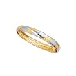 14K Two-Tone Gold Bangle Bracelet - 7.25 inches