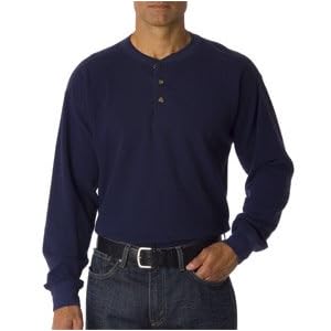 Buy 8456 UltraClub Adult Mini Thermal Henley by UltraClub