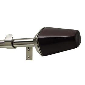 Levolor Soho Rod Set, Mahogany with Satin Nickel Accents, 1-Inch Diameter, 36 to 66-Inch...