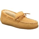 Minnetonka Men's Pile Lined Hardsole XL Tan Suede