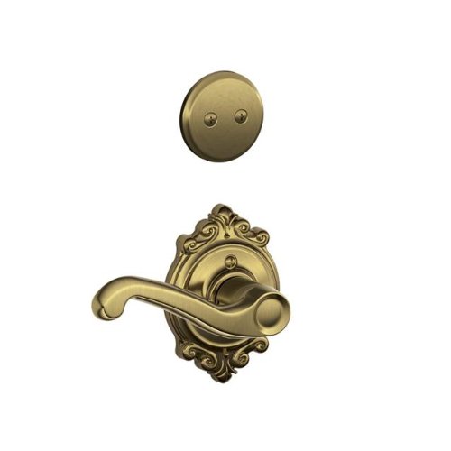 Schlage F94FLA609BRKLH Antique Brass Interior Pack Flair Lever Left