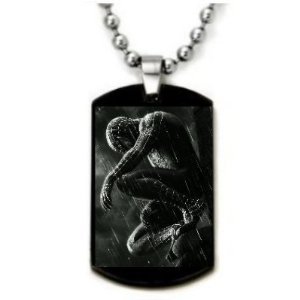  Spiderman style1 Dogtag Pendant Necklace w/Chain and Giftbox