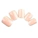 Qmisi Color False Nails Tips Press On Manicure Fashion Design Short Length No Need Glue Begie