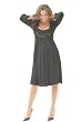 Matte Jersey Beaded Empirewaist Pleat Front Dress