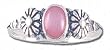 Solid Sterling Silver Pink Mother of Pearl Ring