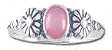 Solid Sterling Silver Pink Mother of Pearl Ring