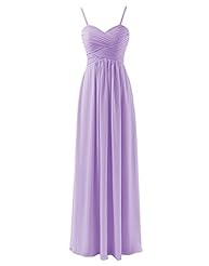 Lace Backless Pleated Spaghetti Strap Sheath Bridesmaid Dress/Prom Dress 