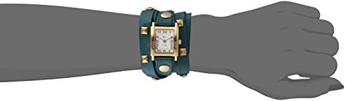La Mer Collections Women's LMLW1010G Gold-Tone Stainless Steel Watch with Wraparound Teal Leather Band