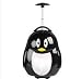 Cute Penguin QQ Luggage Bag Baggage Trolley Roller Travel School Kids Bag Kit EMS 8-10 Days ZJ000107