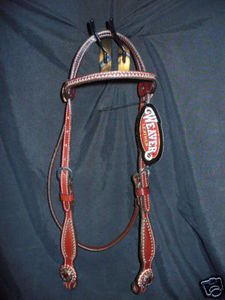 WEAVER TEXAS STAR HEADSTALL WESTERN SHOW TACK!