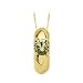 14K Yellow Gold Children's Imitation Peridot Ring Pendant with Chain