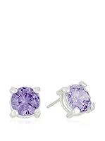 Urban Style Pendientes Plata / Violeta