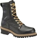Carolina - Mens - 8IN PLAIN TOE LOGGER BLACK