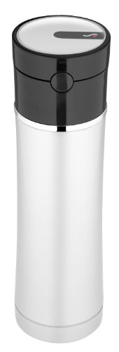 Thermos Sipp 17-Ounce Vacuum Insulated Stainless Steel Hydration Bottle, Black