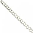New White Gold 14K Double Link Charm Bracelet