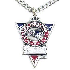 New England Patriots Chain Necklace & Pewter Pendant - NFL Football Fan Shop Sports Team Merchandise