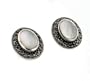 Sterling Silver Mother of Pearl and Marcasite Earrings
