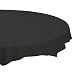 Hoffmaster 112013 Plastic Octy-Round Tablecover, 82" Diameter, Black (Case of 12)