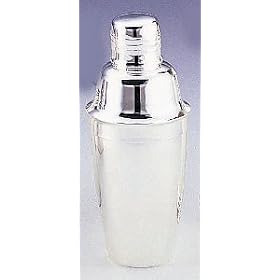 SILVER COCKTAIL SHAKER - 10 OUNCE SILVER PLATED COCKTAIL ORDER by Jaf Gifts
