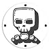 Hip In a Hurry 3D Decor Clock Kits 11 Inch -Cool Skull