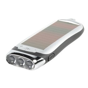 SOLAR POWERED LED CAMPING/TRAVEL TORCH PULL CORD FOR INTERNAL DYNAMO