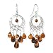 .925 Silver & Tiger's Eye Chandelier Earrings