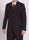 Andrew Fezza Charcoal Gray Stripe 3-Button Wrinkle Resistant Suit