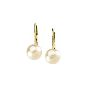 14K Yellow Gold Fresh Water Cultured Pearl Earrings