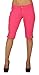 U-Turn Jeans Women's Basic Bermuda Stretch Moleton with Gentle Push Up Stitching