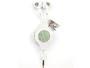 Chicbuds SWCB Retractable Earphones with Swarovski Crystals (Sour Apple on White)