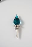 Kitchen & Housewares : Glass Wine Stoppers, Drop, Cobalt