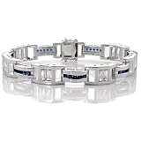 Silver Iced Out CZ Iced Out 8 11mm Men's Bracelet