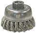 ANDERSON BRUSH 17195 KNOT WIRE CUP BRUSHES FOR SMALL ANGLE GRINDERS US80 2-3/4 .0118 5/8 - 11 ABROR (PACK OF 5)