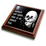 Taiche - Halloween - Skulls - All Is Vanity - ghost, halloween, optical illusion, paranormal, seasonal, silhouette, skeleton - Trivets