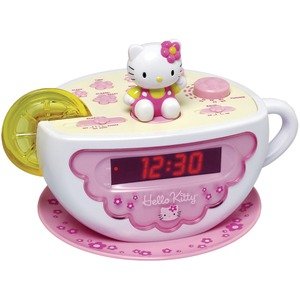 HELLO KITTY KT2055 DIGITAL AM/FM CLOCK RADIO WITH NIGHT LIGHT