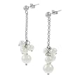 Sterling Silver Freshwater Pearl Cluster Earrings