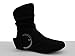 Women's Ankle Booties Buckle Mid Calf Buckle Slouch Flat Heel Strap Fashion Shoes