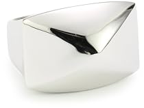 ELLE Jewelry Pointed Rectangle Sterling Silver Ring, Size 8