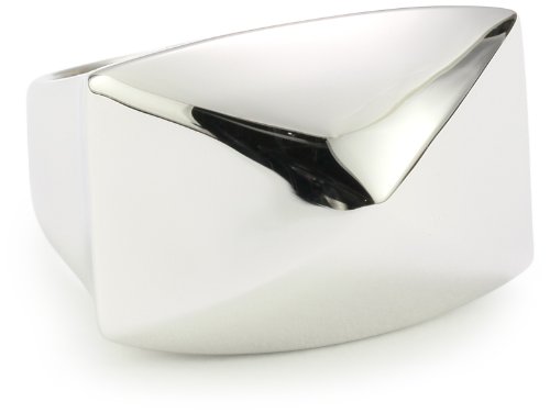 ELLE Jewelry Pointed Rectangle Sterling Silver Ring, Size 5